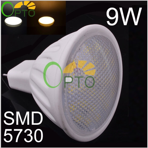 Faretto MR16 GU5.3 LED 9 Watt 12V luce calda ceramica OPTO